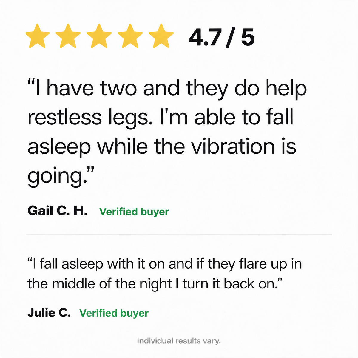 The Leg Calmer Mini - Stay in bed when your legs start
